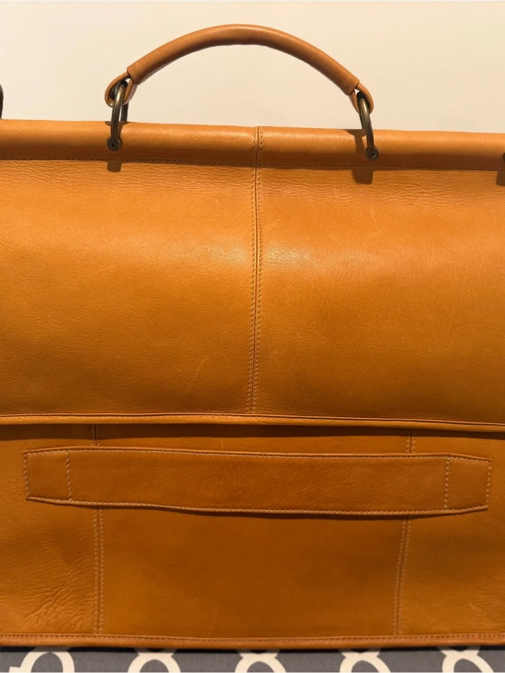 Rodrigo Cowhide Natural Leather Double Sided briefcase